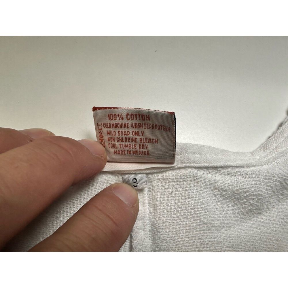 Oh My Gauze Suzi Snow Tunic Top White Womens Size #3 US XXL Cotton Ruffled Airy - Picture 6 of 10